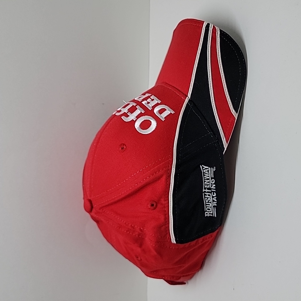 Office Depot Red, Black Carl Edward Roush Fenway Racing  Ajustable Baseball Cap - Picture 5 of 11